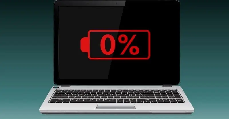 laptop drained batery pic